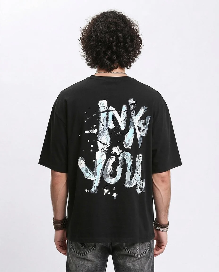 Ravin "INK YOU" Oversized Graphic Tee - Black - R209417 - Image 2