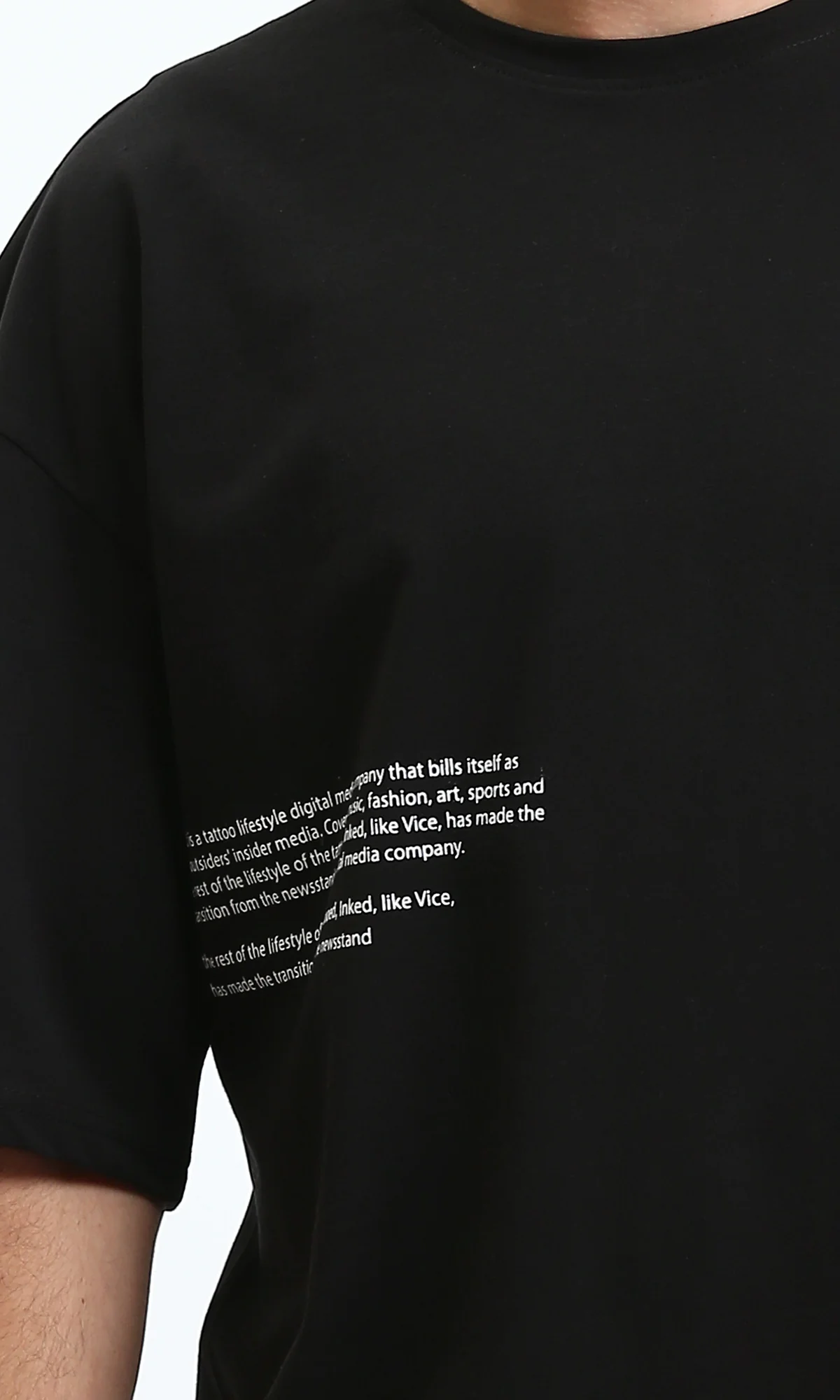 Ravin "INK YOU" Oversized Graphic Tee - Black - R209417 - Image 3