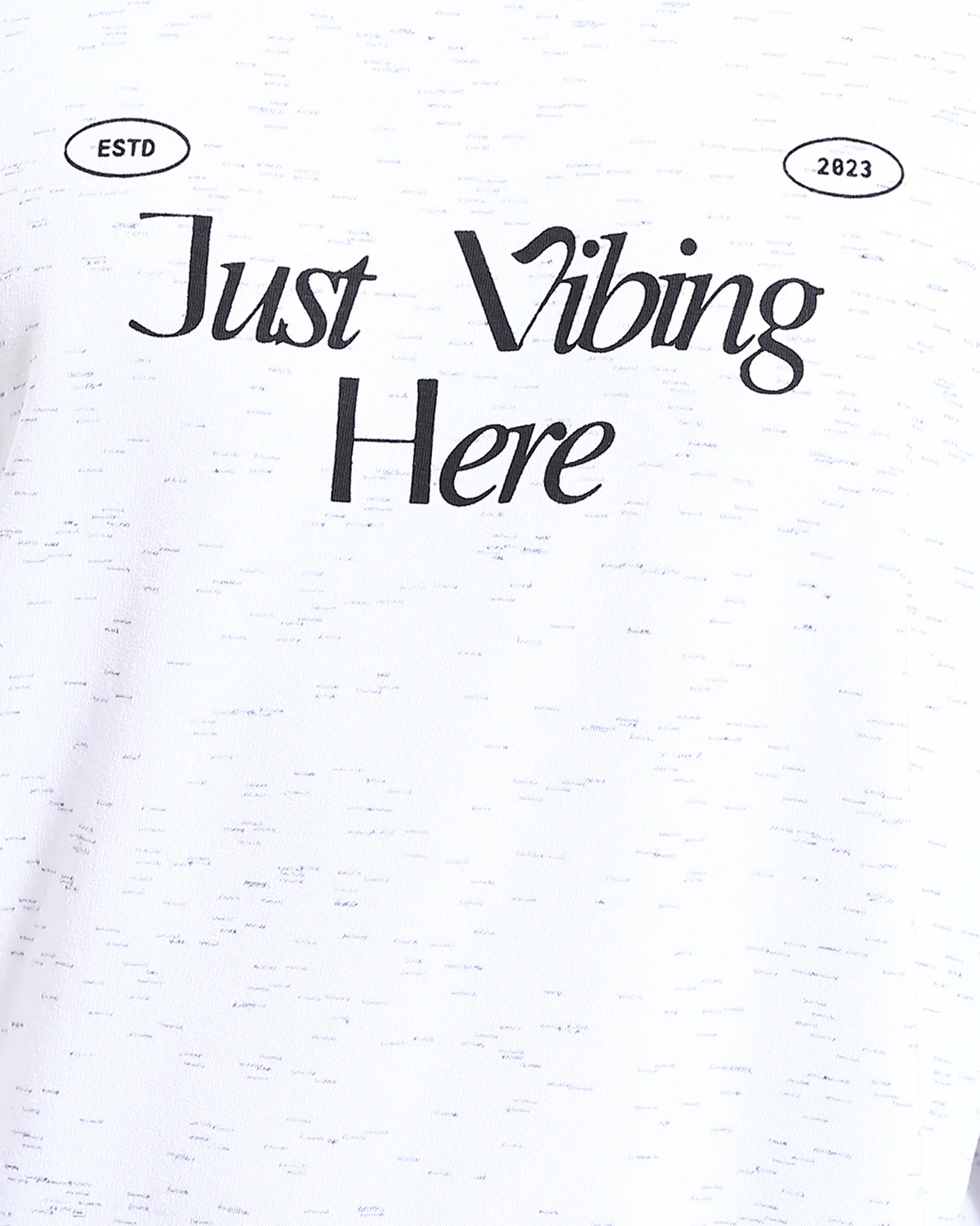 Ravin | "Just Vibing Here" Oversized Graphic Sweatshirt - Heather Off-White - R215110 - Image 4