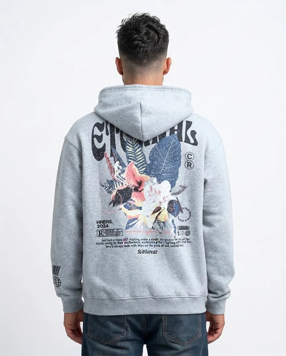 Heather Grey Kittlwear Eternal Graphic Hoodie - O199369 - Image 2