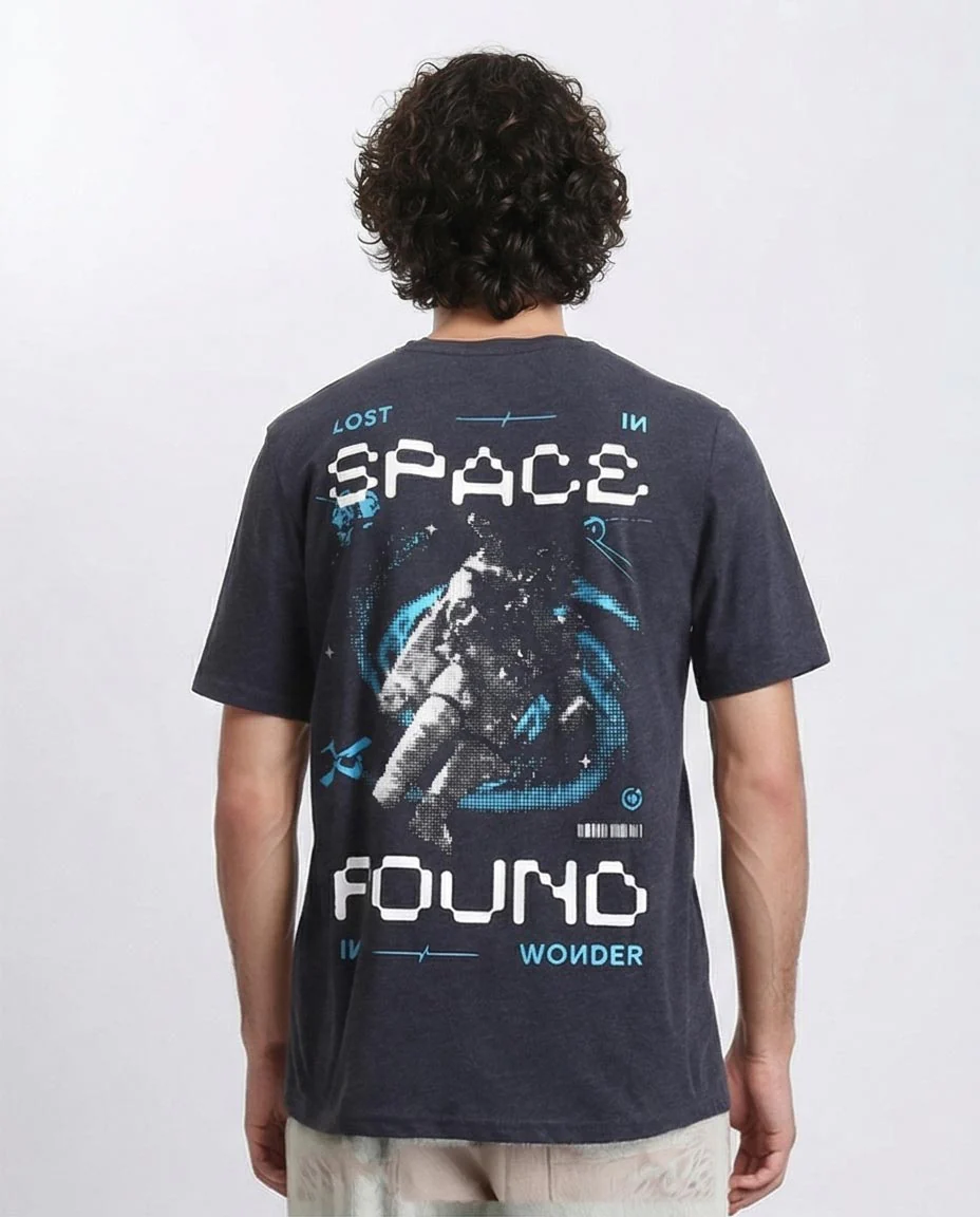 Ravin "Lost in Space" Graphic Tee – Heather Black - Heather Charcoal - R208583 - Image 2