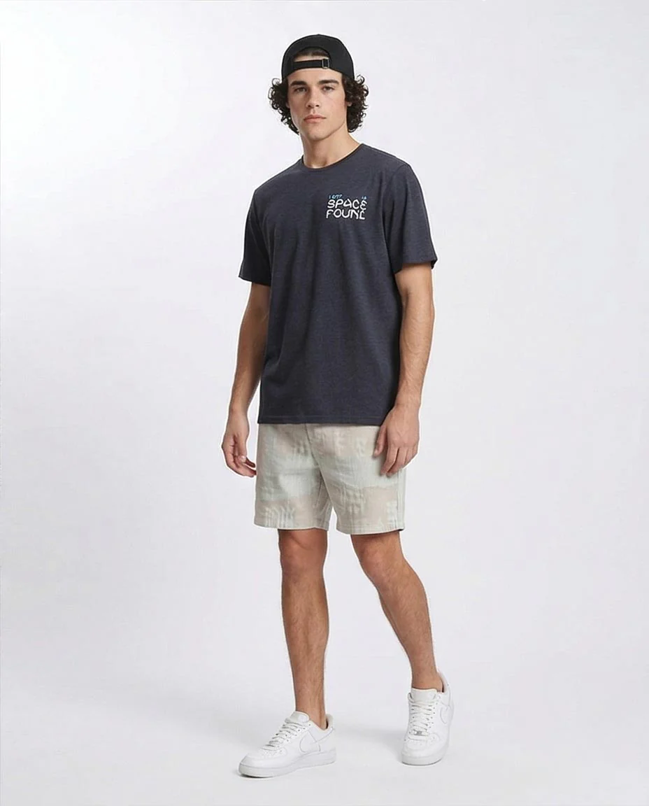 Ravin "Lost in Space" Graphic Tee – Heather Black - Heather Charcoal - R208583 - Image 4