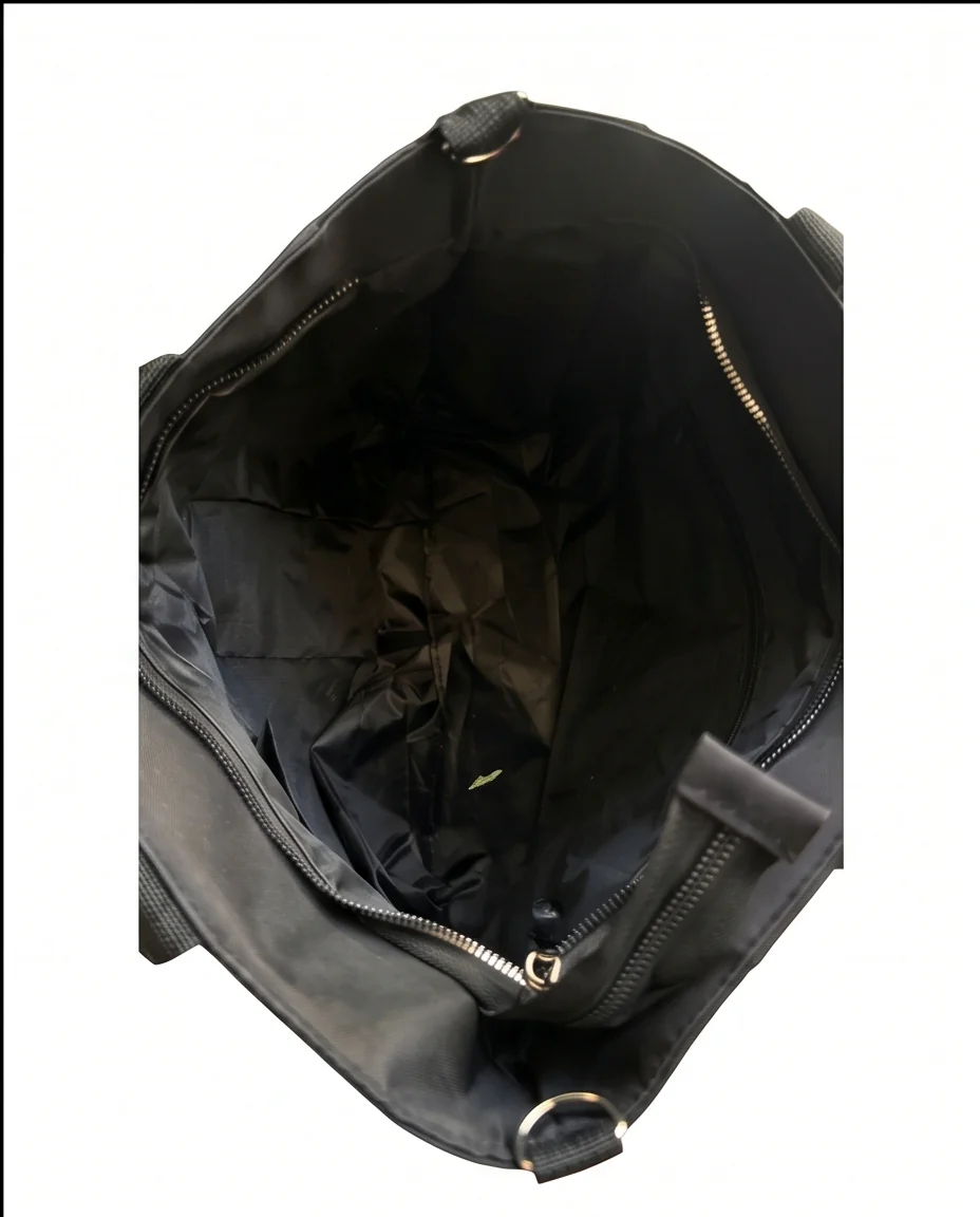 Lucky Girl Graphic Zip-Top Tote Bag - Black - R216622 - Image 4