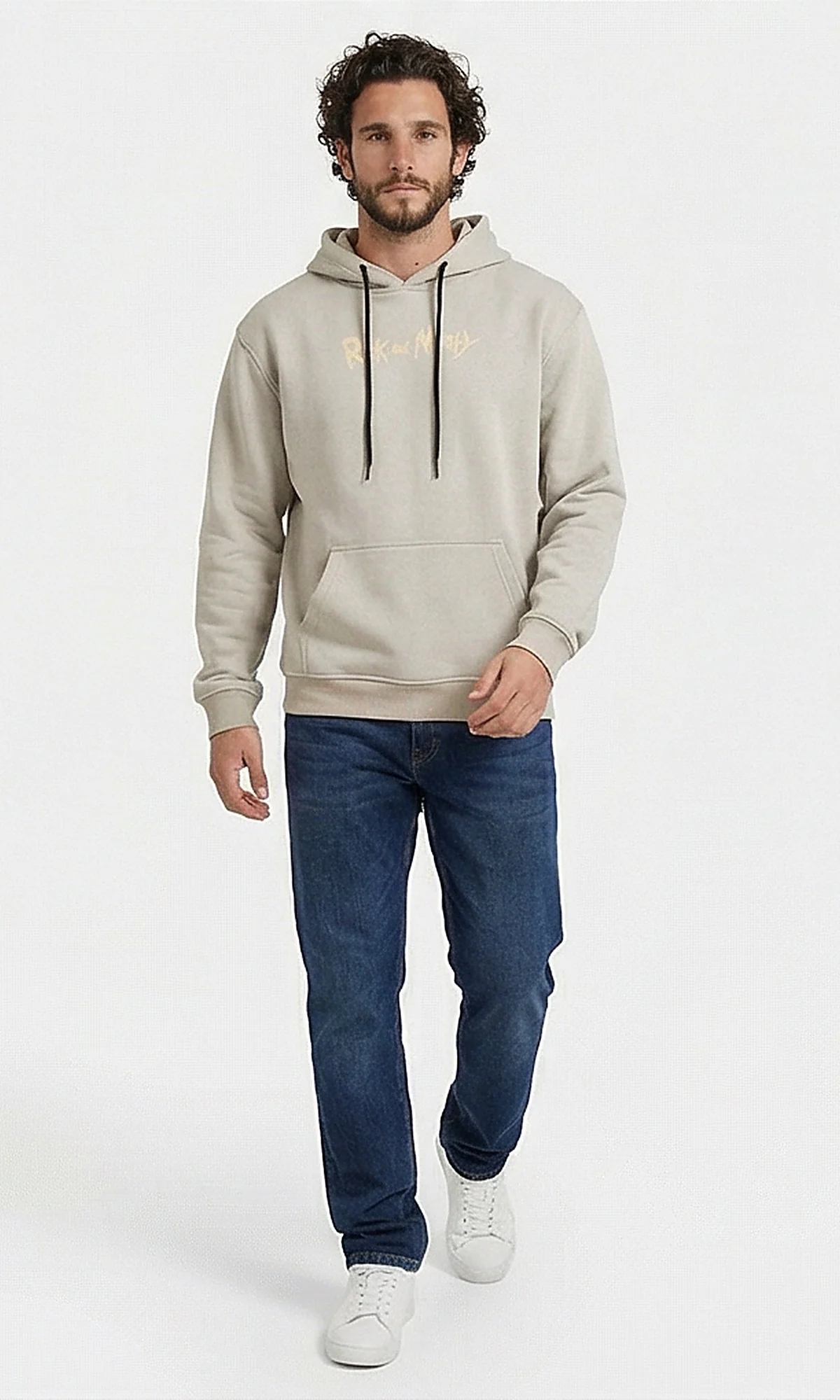 R207858 - Melton Graphic Hoodie - Light Green - Image 3