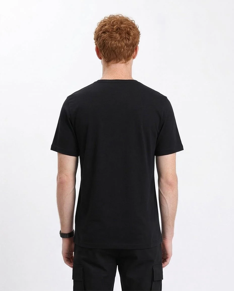 RAVIN Men’s "Always Look Behind" Graphic T-Shirt – Elevated Street Collection - Black - R209364 - Image 2