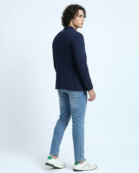 Azure Wash Slim-Fit Tapered Denim Jeans - O199297 - Image 4
