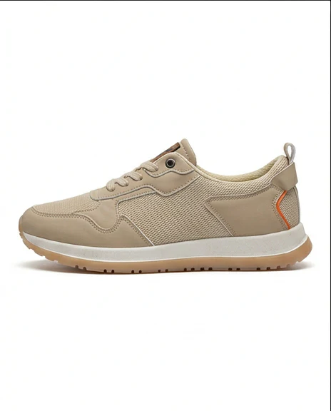 Men's Beige Mesh Paneled Urban Sneakers - R209155 - Image 3