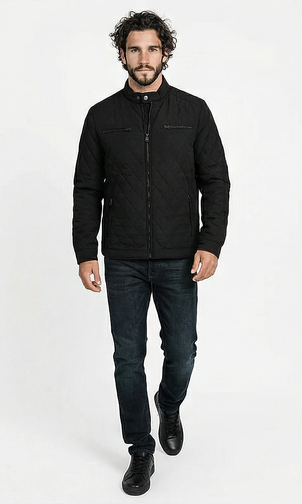 Ravin Men's Black Quilted Zip-Up Jacket - Image 4