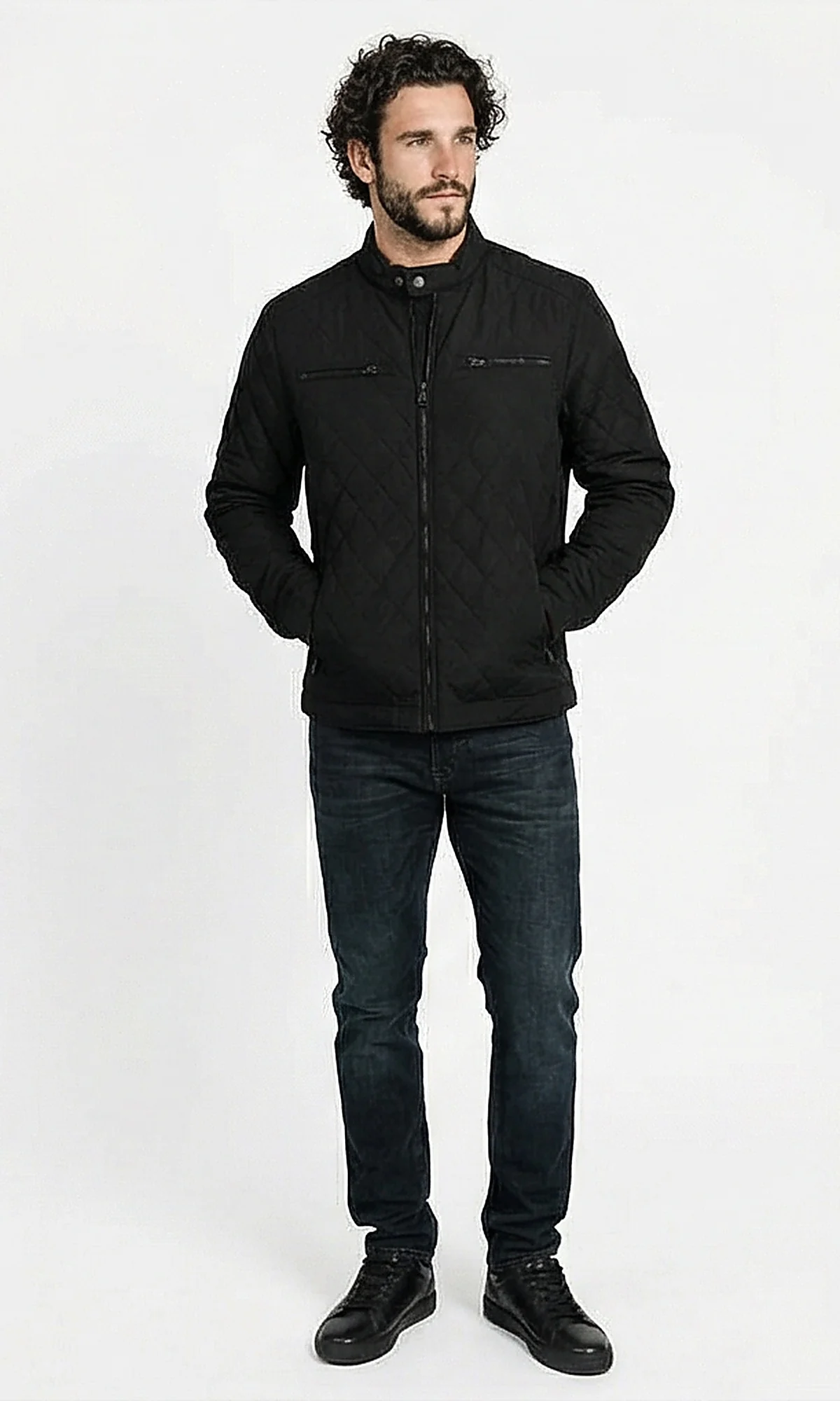 Ravin Men's Black Quilted Zip-Up Jacket - Image 5