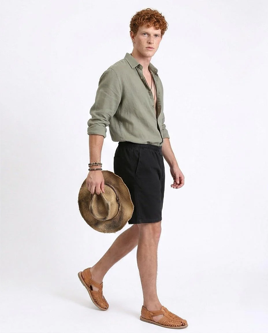 Ravin Men's Black Solid Slip-On Casual Shorts - Relaxed Fit Elastic Waist Short - R213142 - Image 4