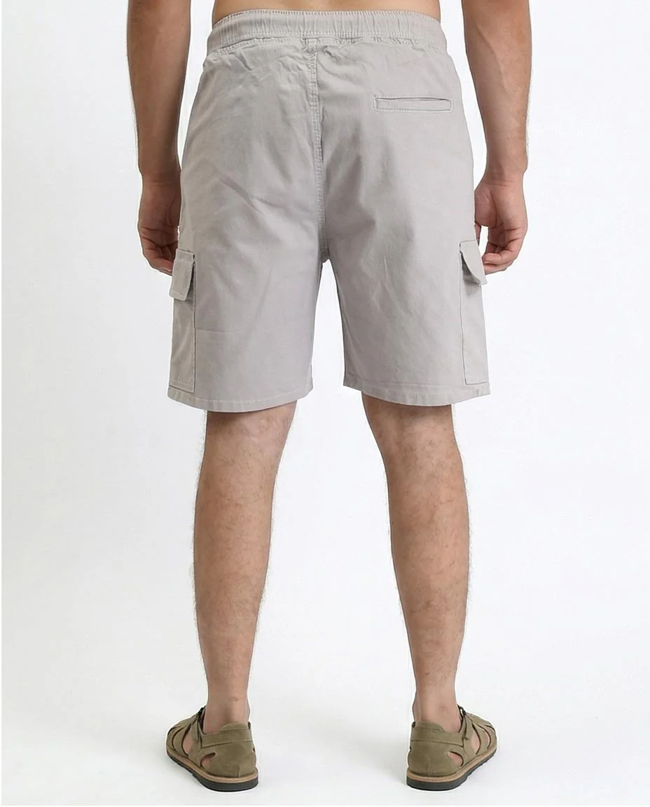 Ravin Men’s Cargo Utility Shorts – Relaxed Fit Drawstring Shorts with Side Pockets in Dove Grey - R209463 - Image 2