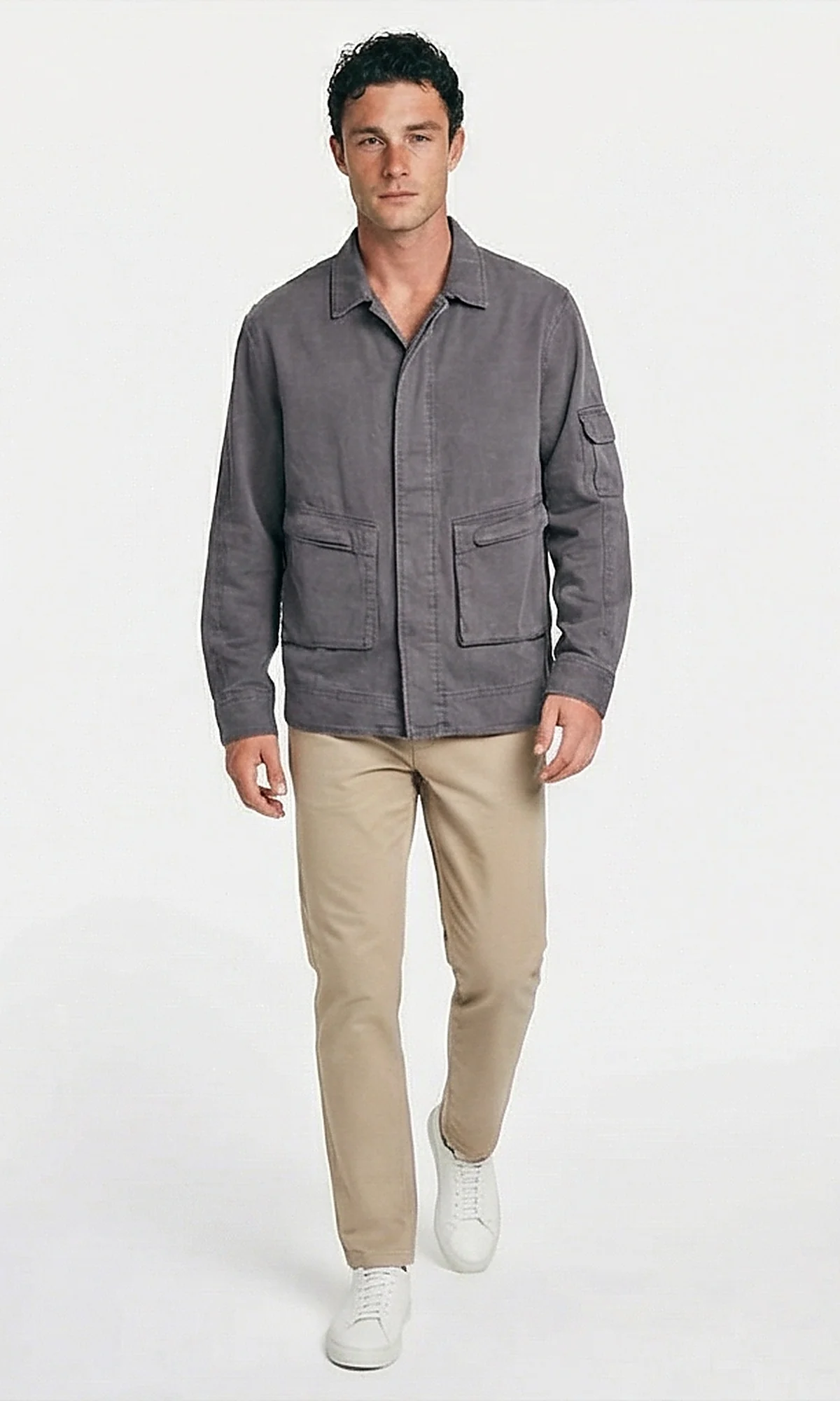 Modern Utility Charcoal Field Jacket - Image 3
