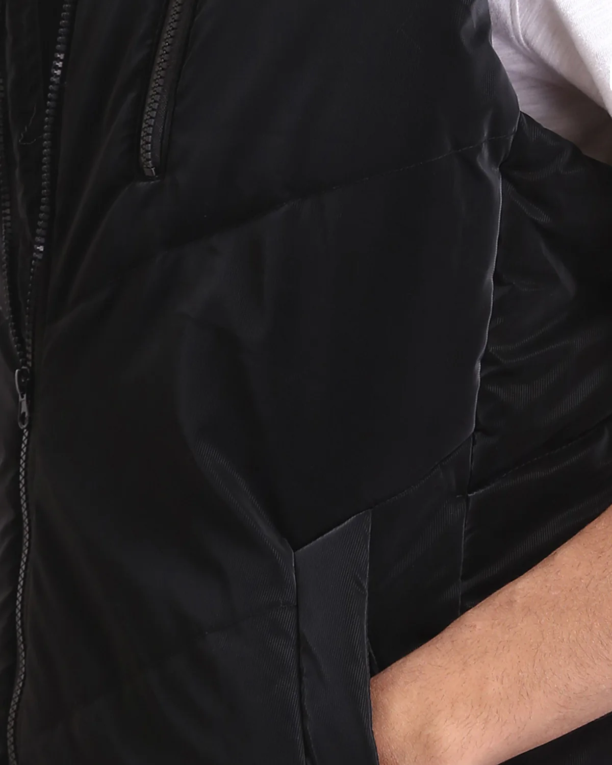 Ravin Men's Chevron-Quilted Puffer Vest with Detachable Hood - Black - O198261 - Image 4