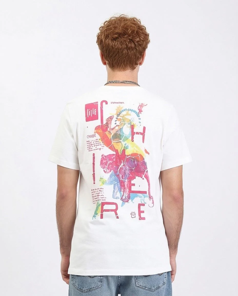 Ravin Men’s "Chimere" Graphic T-Shirt – White - R209425 - Image 2
