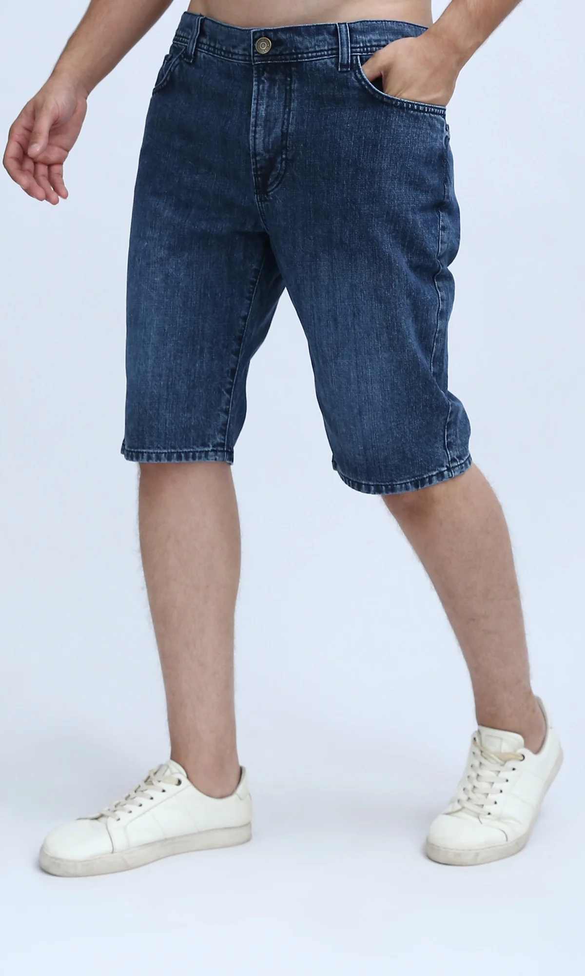 Men's Classic Indigo Denim Shorts - O198730 - Image 2