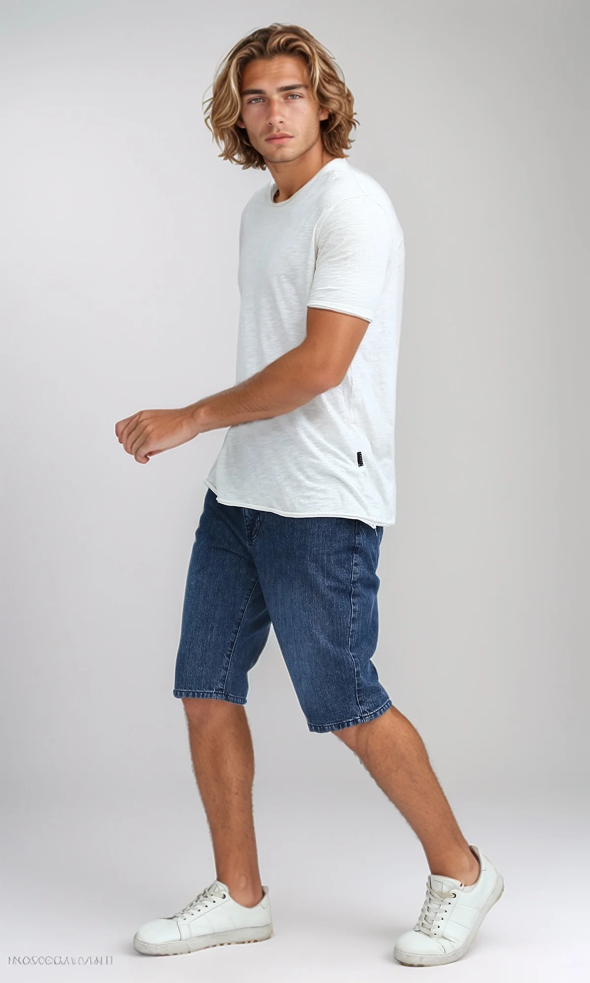 Men's Classic Indigo Denim Shorts - O198730 - Image 5