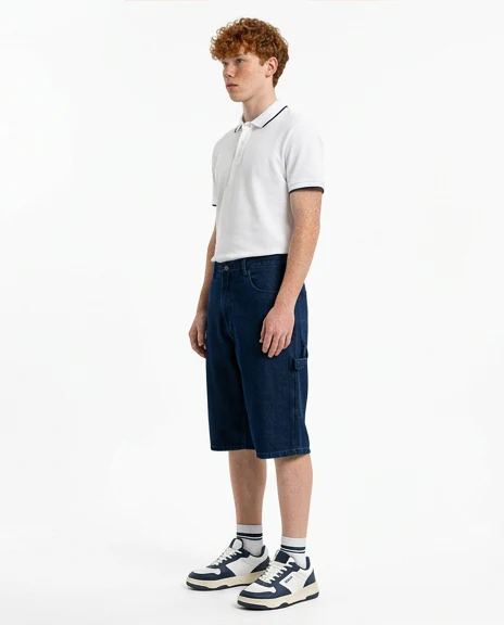 Dark Wash Indigo Denim Carpenter Shorts - R216912 - Image 4