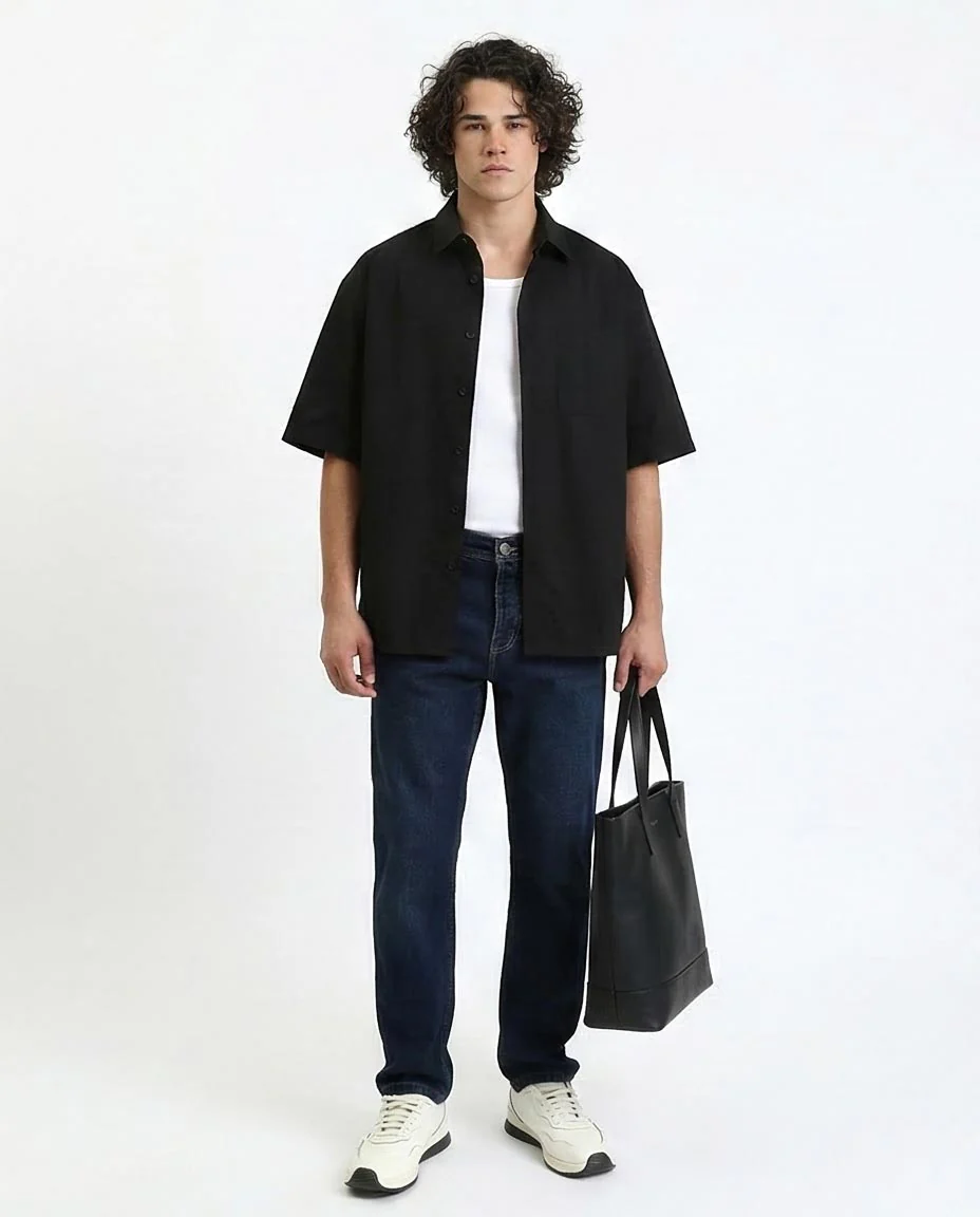 Ravin Men's Deep Indigo Straight-Fit Essential Jeans- Navy Blue - R210838 - Image 4