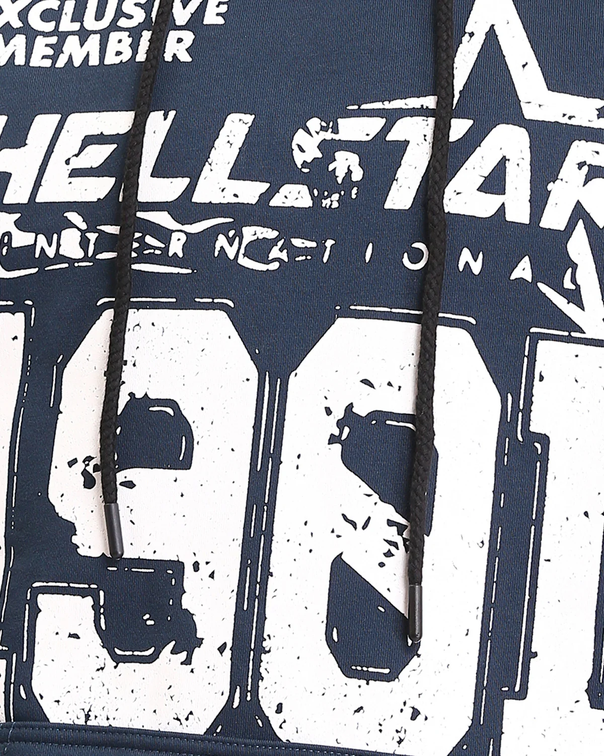 Ravin Men’s Distressed Graphic Hoodie - Navy Blue "HELLSTAR 1981" Streetwear - R212192 - Image 4