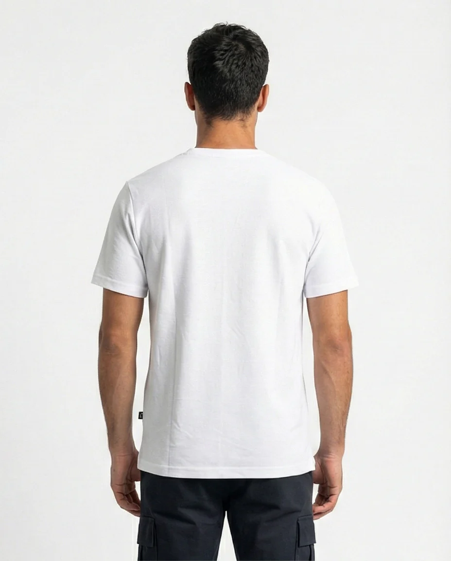 Classic Essential White Crew Neck T-Shirt - Image 2