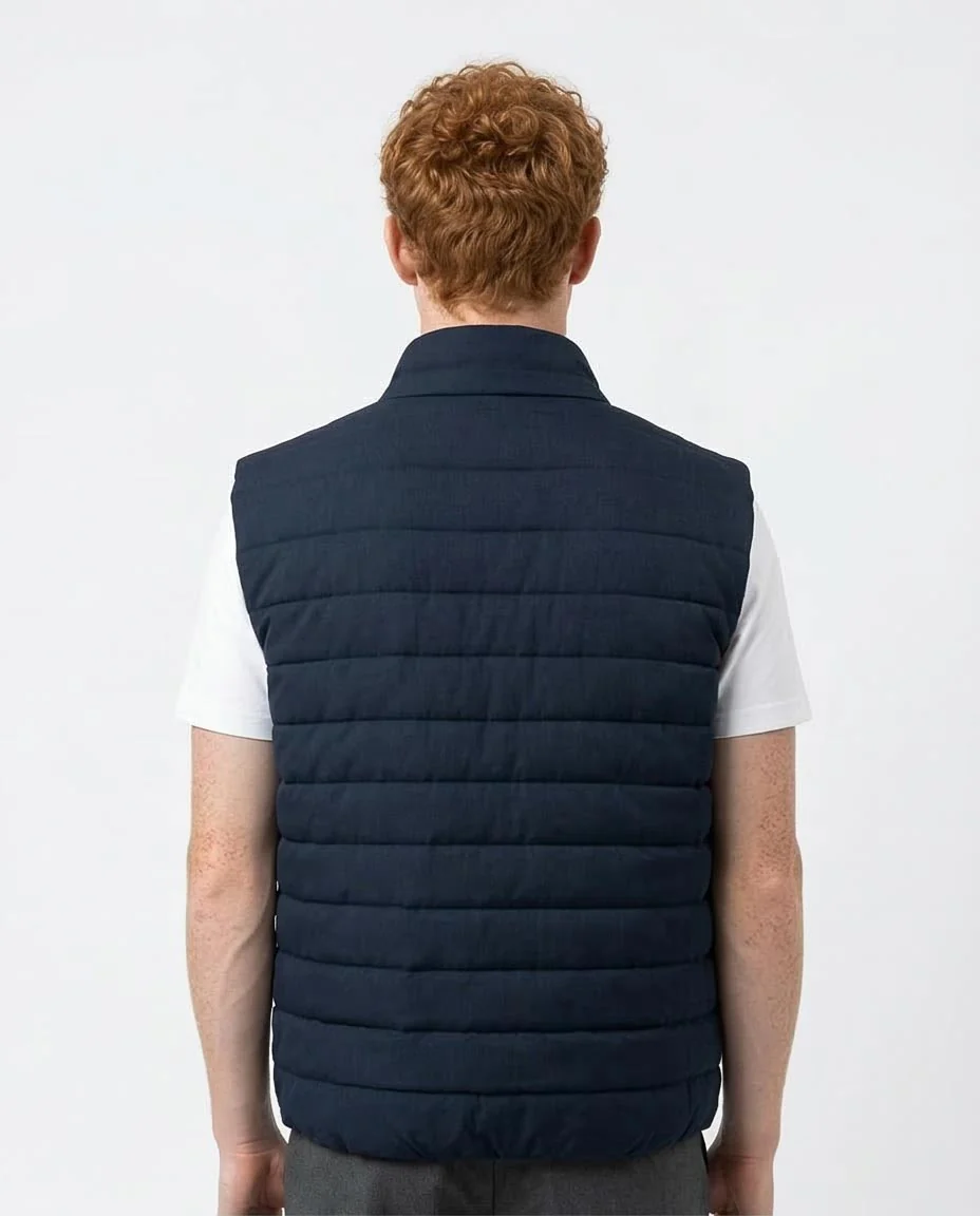 Ravin Men’s FW25 Canvas Padded High-Neck Vest – Navy - R215936 - Image 2