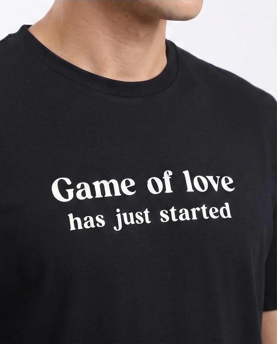 Ravin Men's "Game of Love" Tic-Tac-Toe Graphic T-Shirt - 100% Premium Cotton - Black - R209370 - Image 3