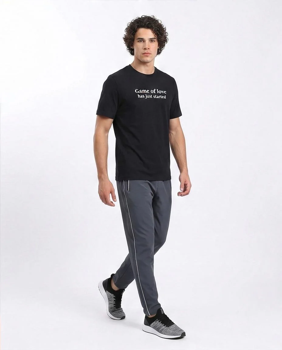 Ravin Men's "Game of Love" Tic-Tac-Toe Graphic T-Shirt - 100% Premium Cotton - Black - R209370 - Image 4