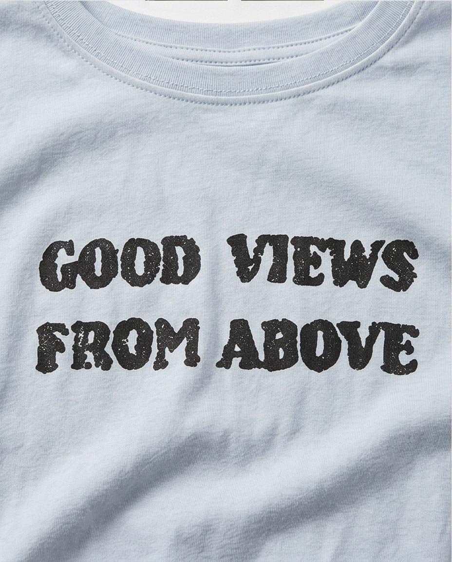 Ravin Men's "Good Views From Above" Graphic T-Shirt – Ice Blue Monstera Print - O203088 - Image 3
