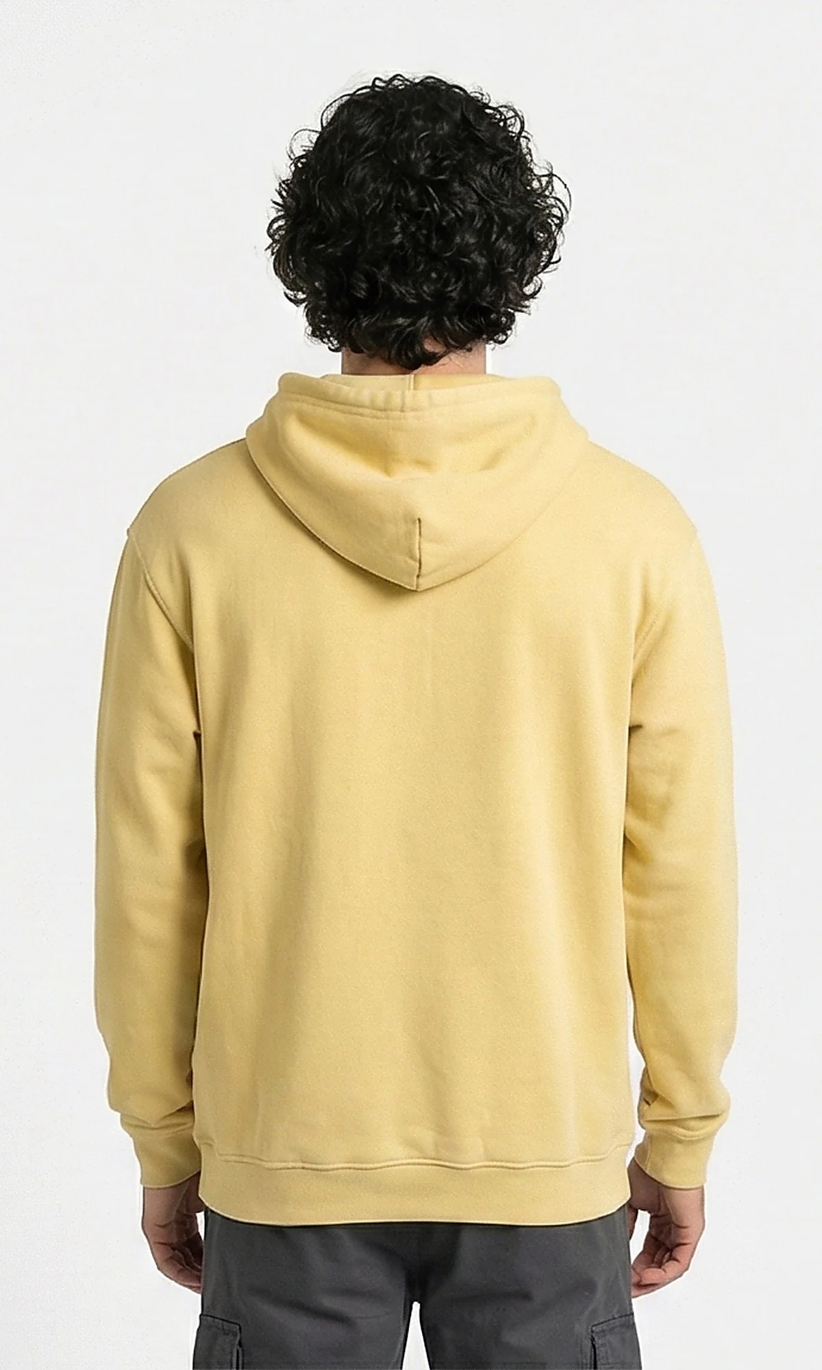 Graphic Print Tan Hoodie with Drawstring Detail - Image 2