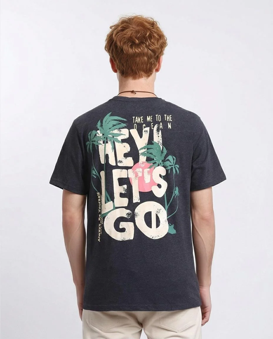Ravin Men's Heather Black "Always Be Yourself" Graphic T-Shirt - R208587 - Image 2