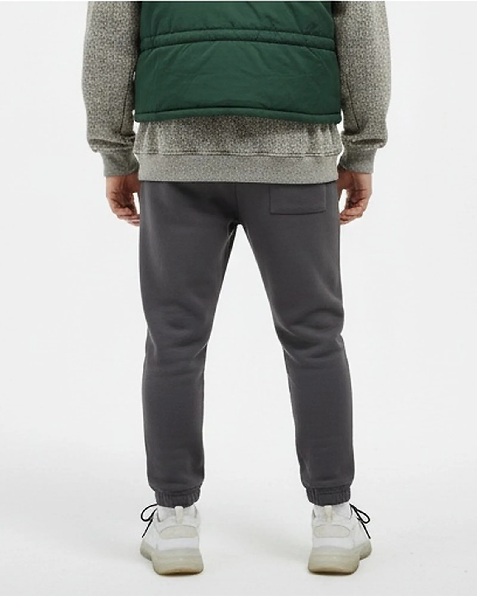Essential Heather Charcoal Knit Joggers - Image 2