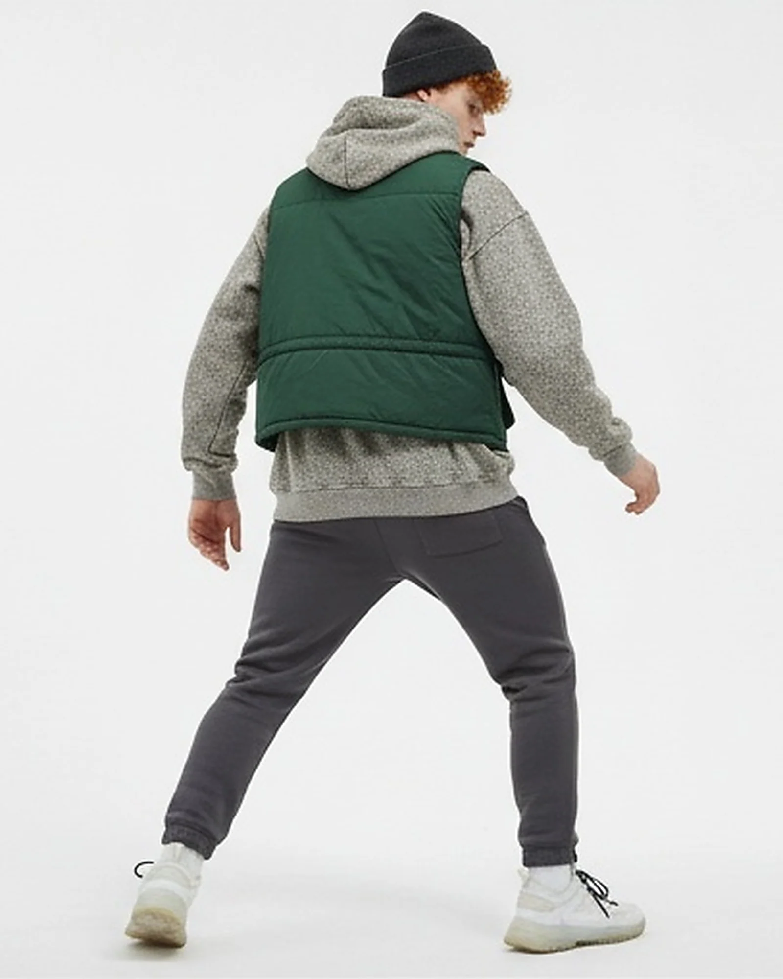 Essential Heather Charcoal Knit Joggers - Image 4