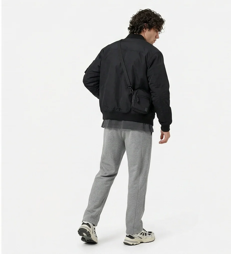 Men's Heather Grey Pintuck Seam Tailored Joggers - R217324 - Image 4