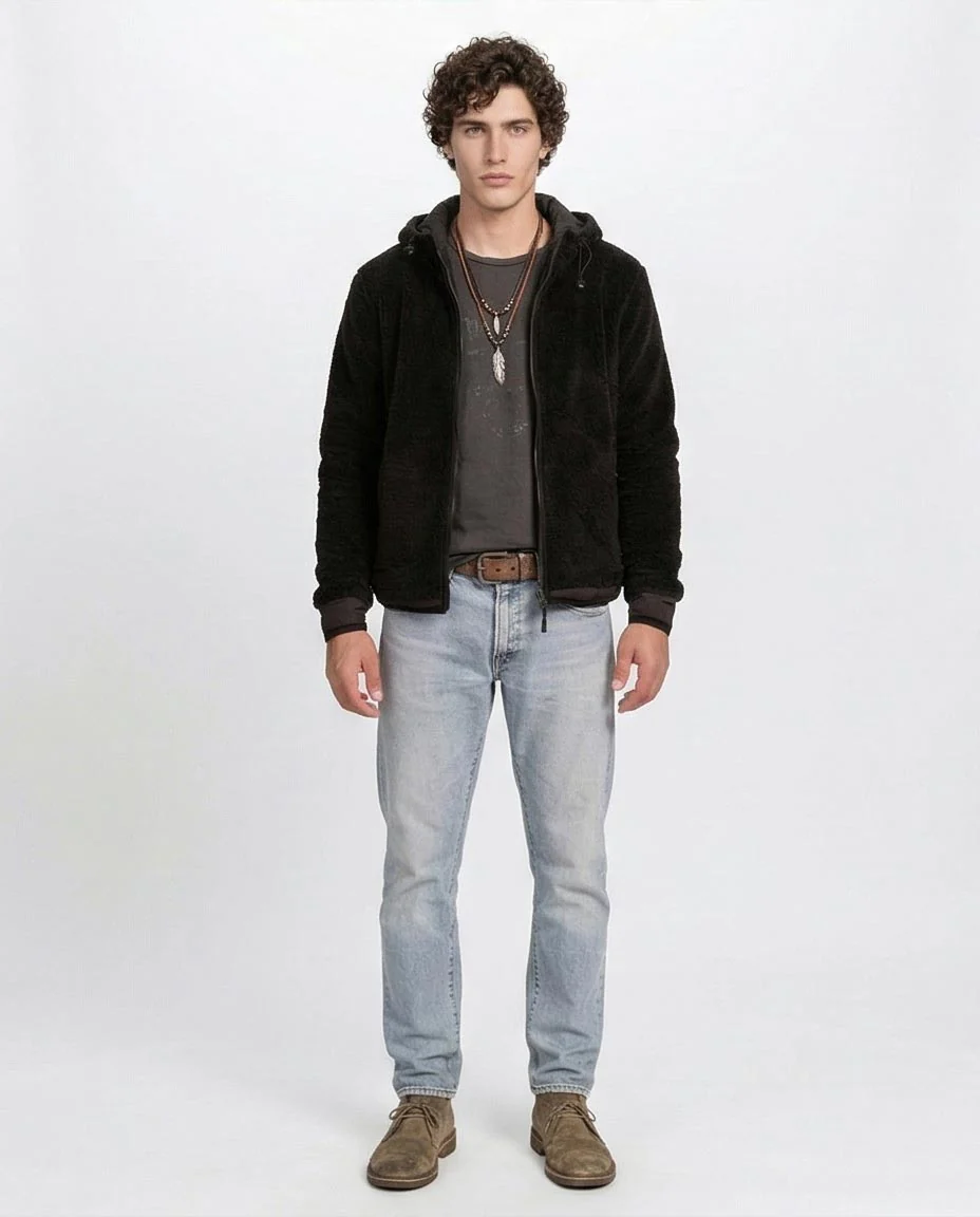 Ravin Men’s Heavyweight Sherpa Fleece Zip-Up Hoodie - O199951 - Image 4