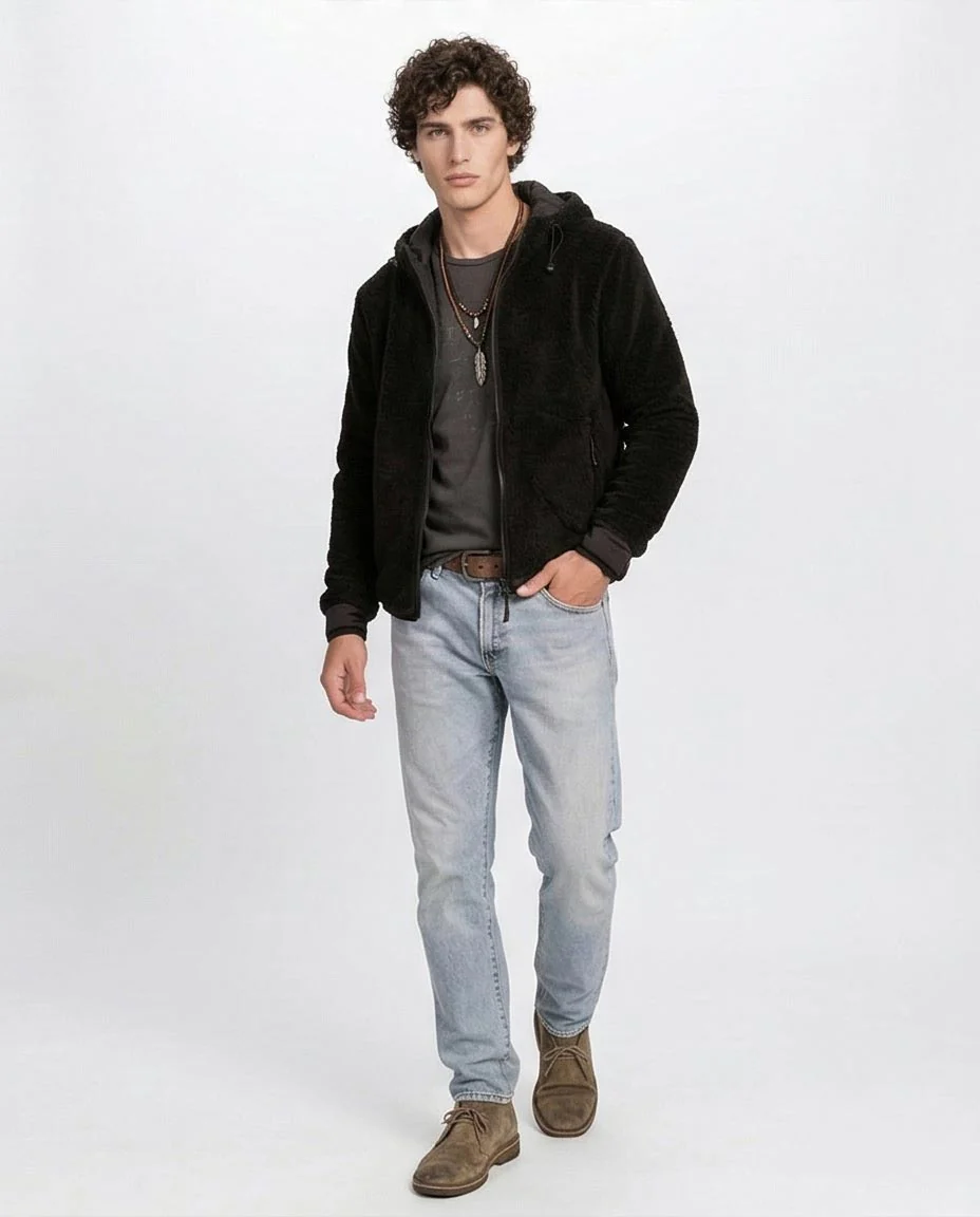 Ravin Men’s Heavyweight Sherpa Fleece Zip-Up Hoodie - O199951 - Image 5