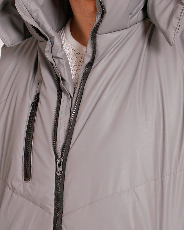 Ravin Men’s Hooded Chevron-Quilted Puffer Vest – Steel Grey - O198263 - Image 4