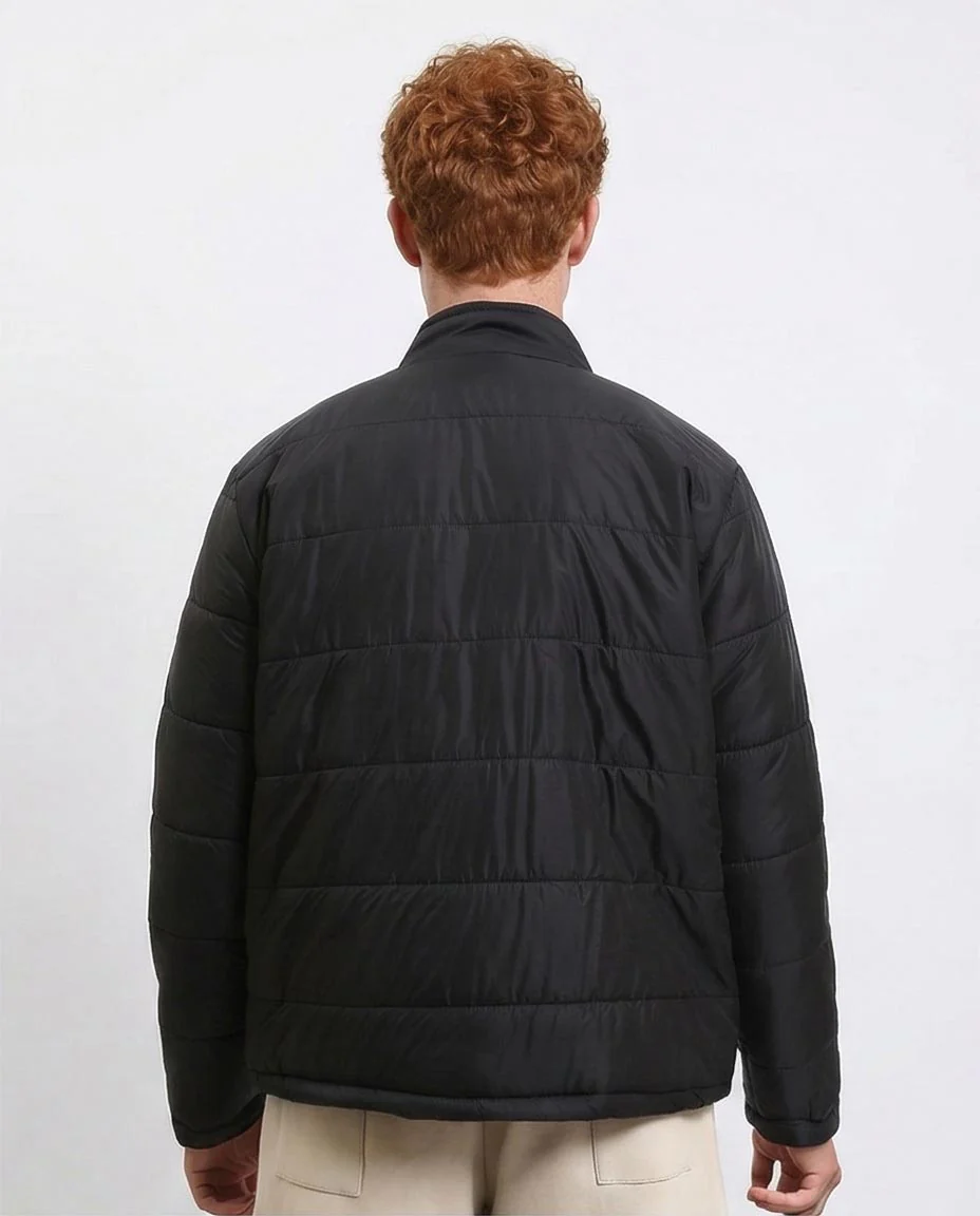 Ravin Men’s Horizontal Quilted Lightweight Puffer Jacket - Black - R211350 - Image 2