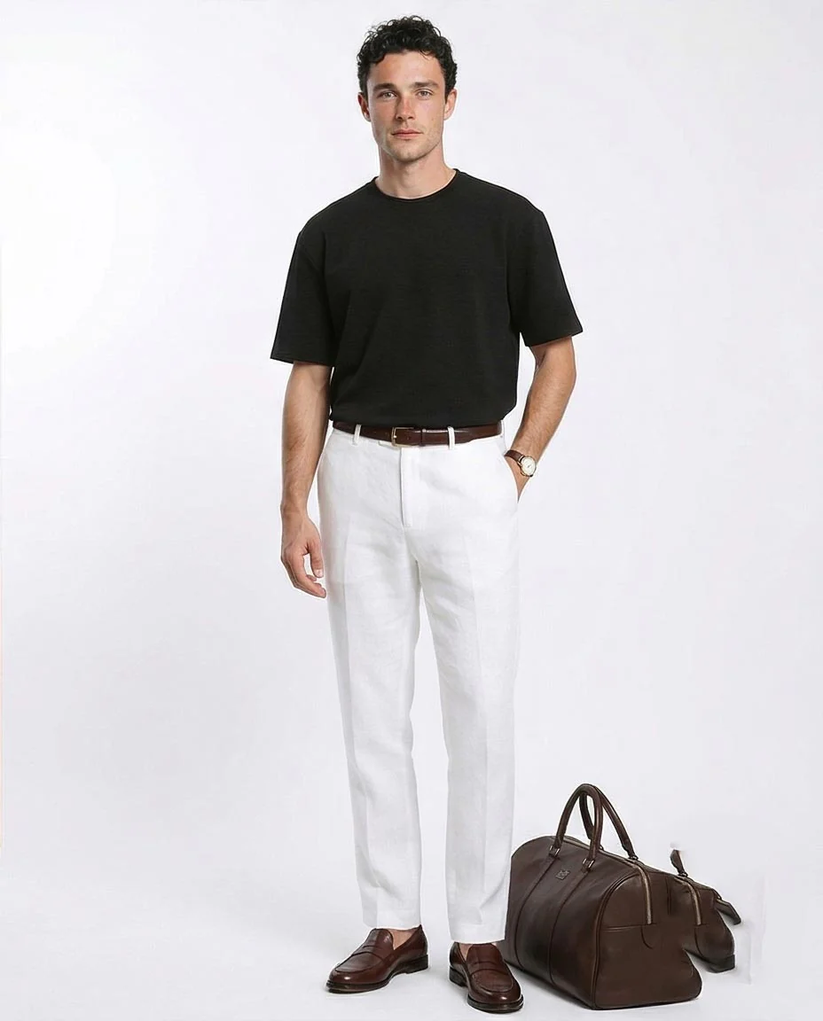 Ravin Men's Horizontal Ribbed Plissé T-Shirt – Black - R207842 - Image 4