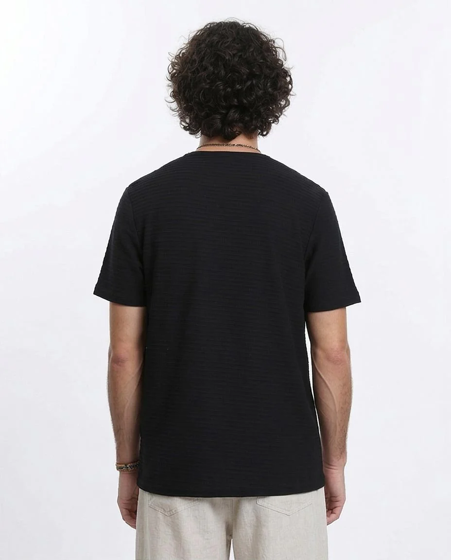 Ravin Men’s Horizontal Slub Textured Essential Tee - R210934 - Image 2