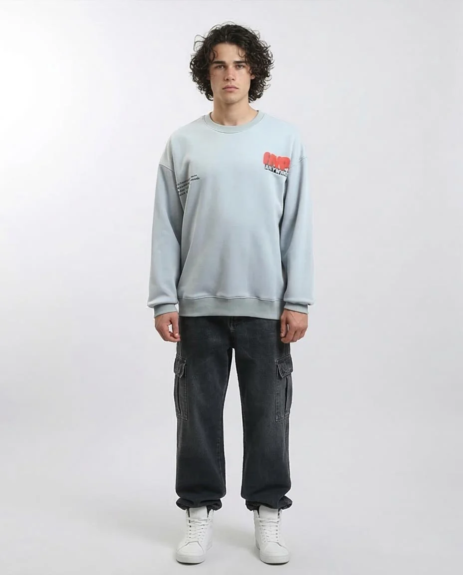 RAVIN Men’s "Hype Anywhere" Drop-Shoulder Sweatshirt – Dusty Aqua - R215626 - Image 5
