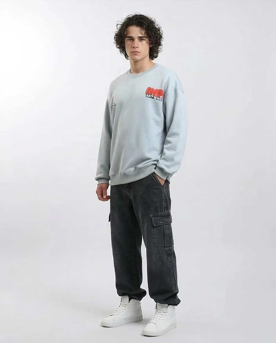 RAVIN Men’s "Hype Anywhere" Drop-Shoulder Sweatshirt – Dusty Aqua - R215626 - Image 6