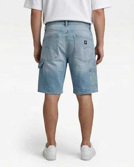 Light Wash Carpenter Denim Shorts - R216914 - Image 2