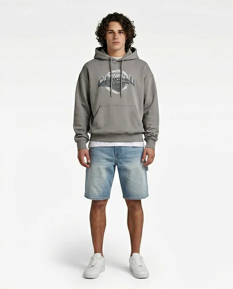 Light Wash Carpenter Denim Shorts - R216914 - Image 3