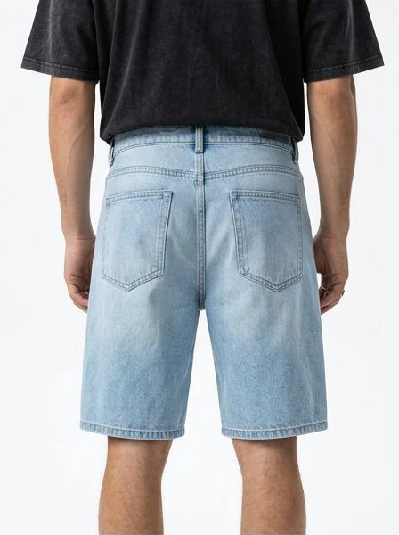 Light Wash Classic Relaxed Denim Shorts - R217503 - Image 2
