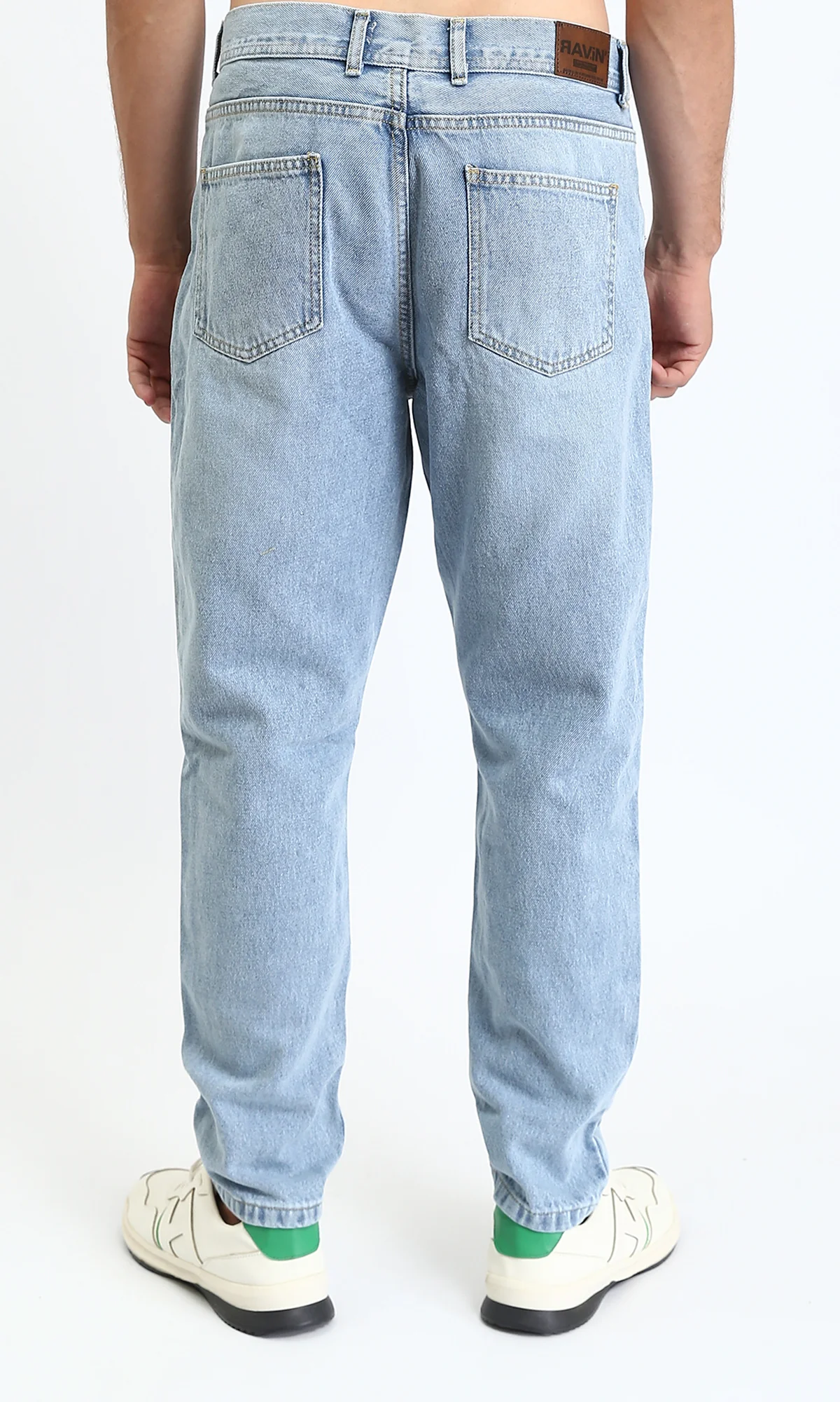 Men's Light Wash Relaxed Tapered Jogger Jeans - O201125 - Image 2