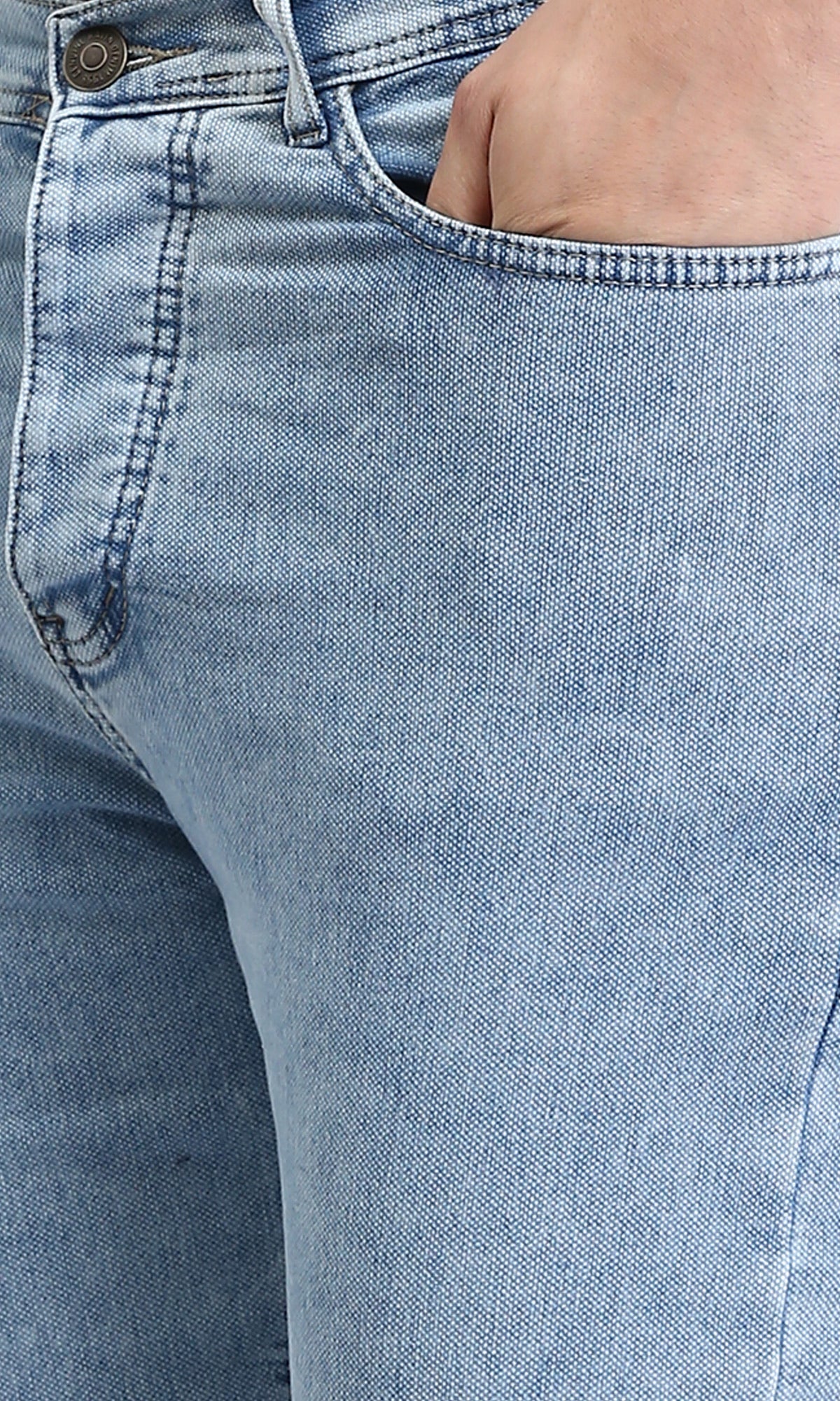 Light Wash Slim Straight Denim Jeans - O192888 - Image 3