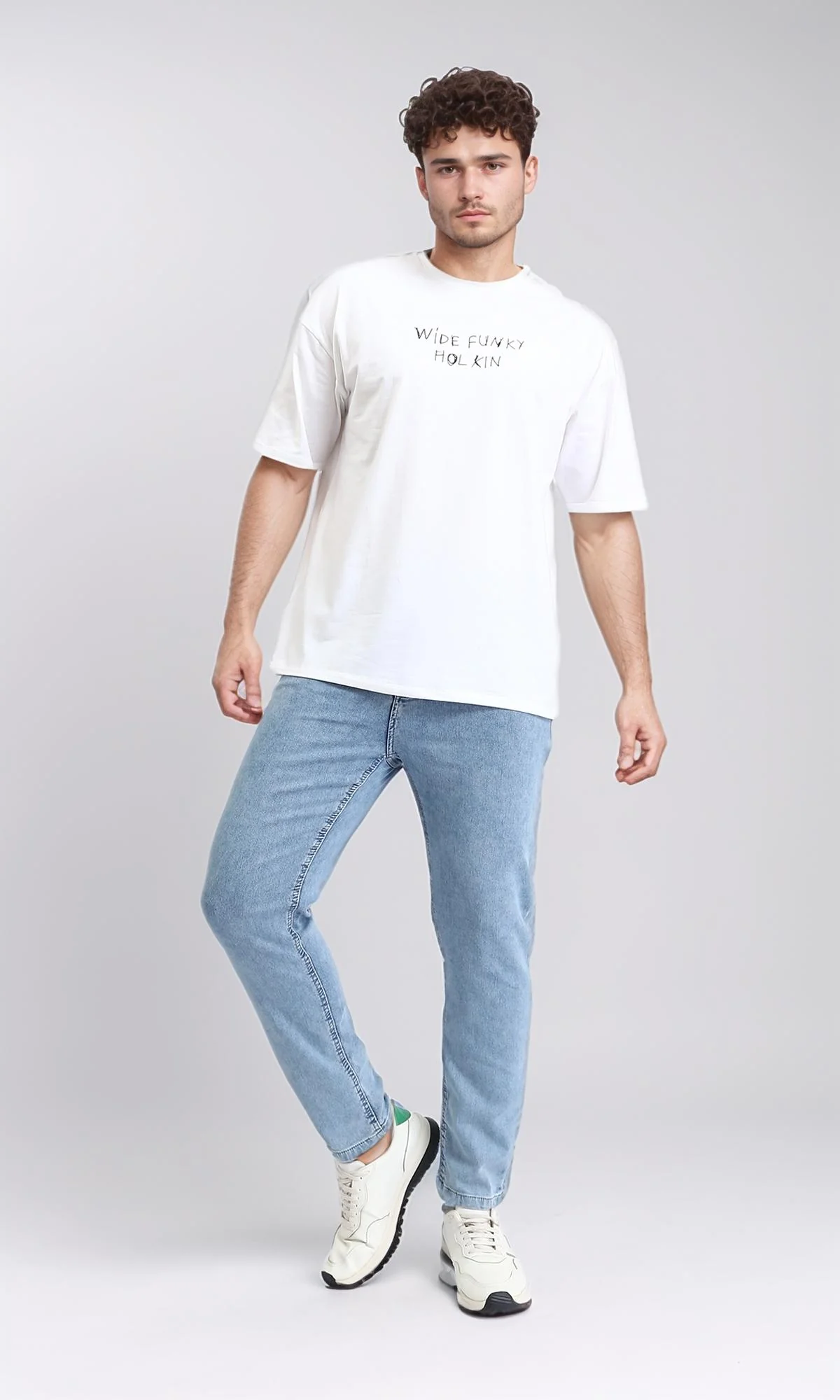 Light Wash Slim Straight Denim Jeans - O192888 - Image 5