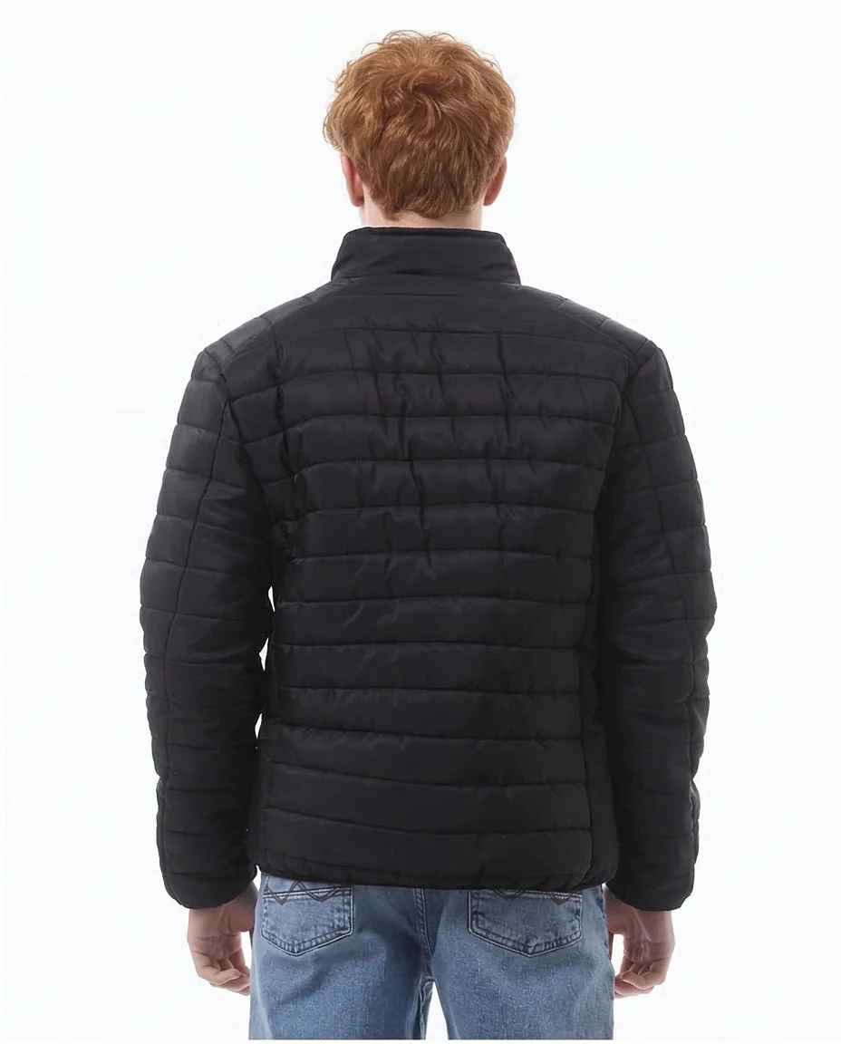 Men's Lightweight Quilted Puffer Jacket in Obsidian Black - O173259 - Image 2
