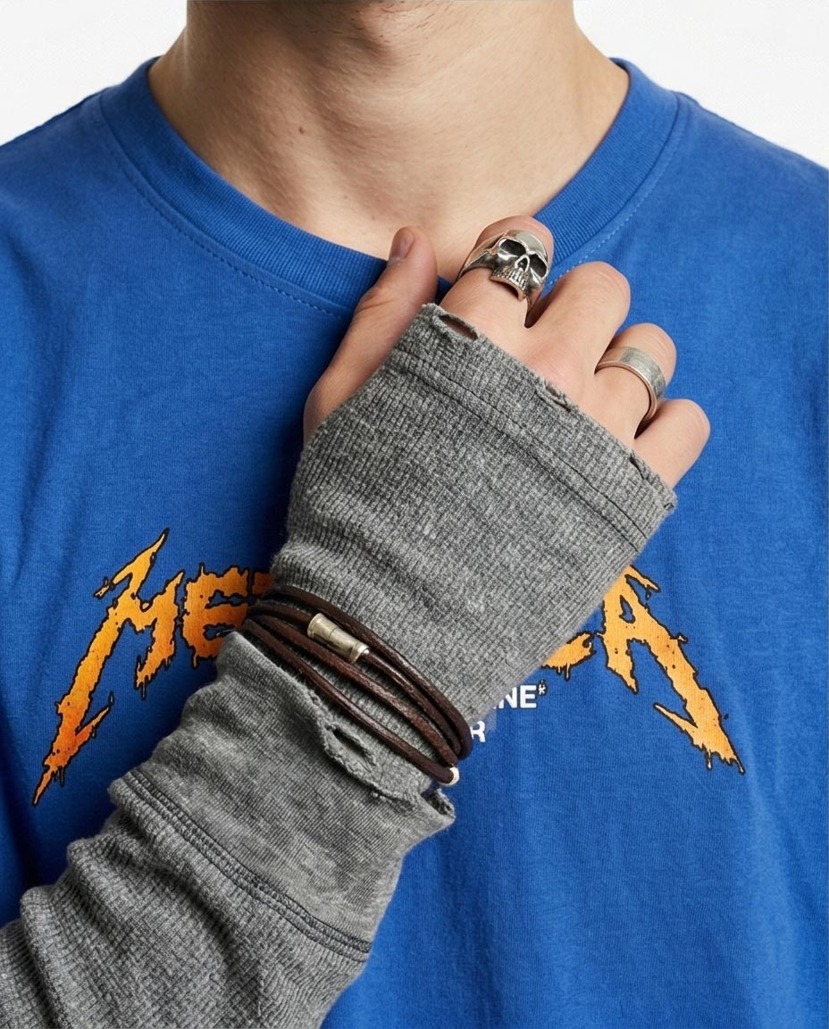 Ravin Men's Metallica Graphic Band Tee – Royal Blue 100% Cotton – O203104 - Image 3
