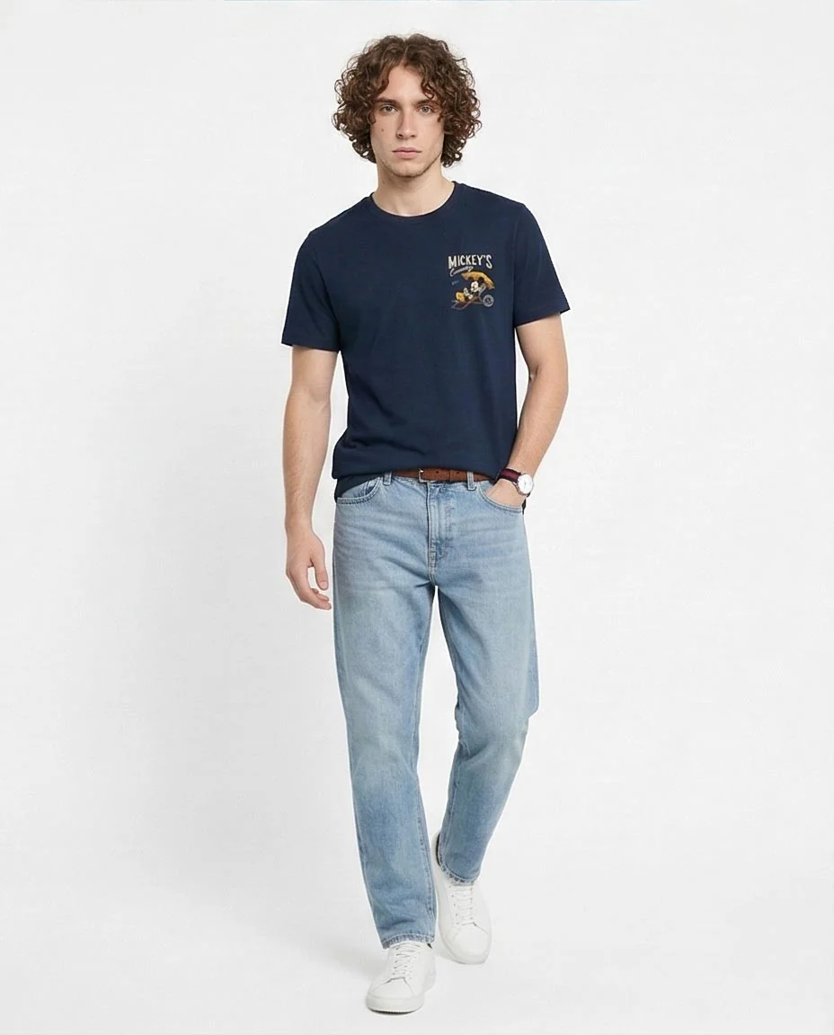 Ravin Men’s Mickey’s Country Graphic T-Shirt – Navy Blue Vintage Wash - R216404 - Image 4